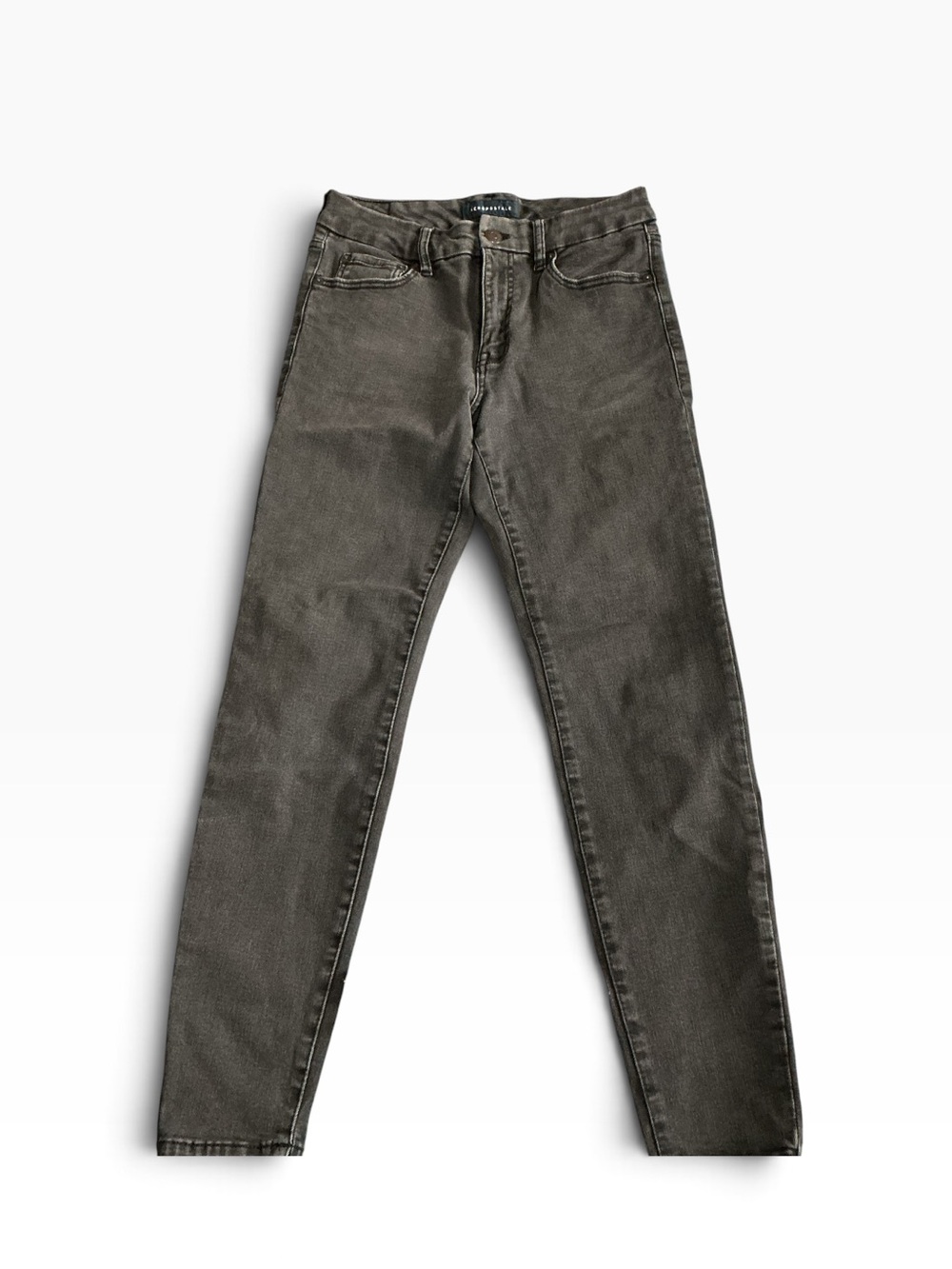 Aeropostale Women's Straight Leg Jeans in Dark Charcoal